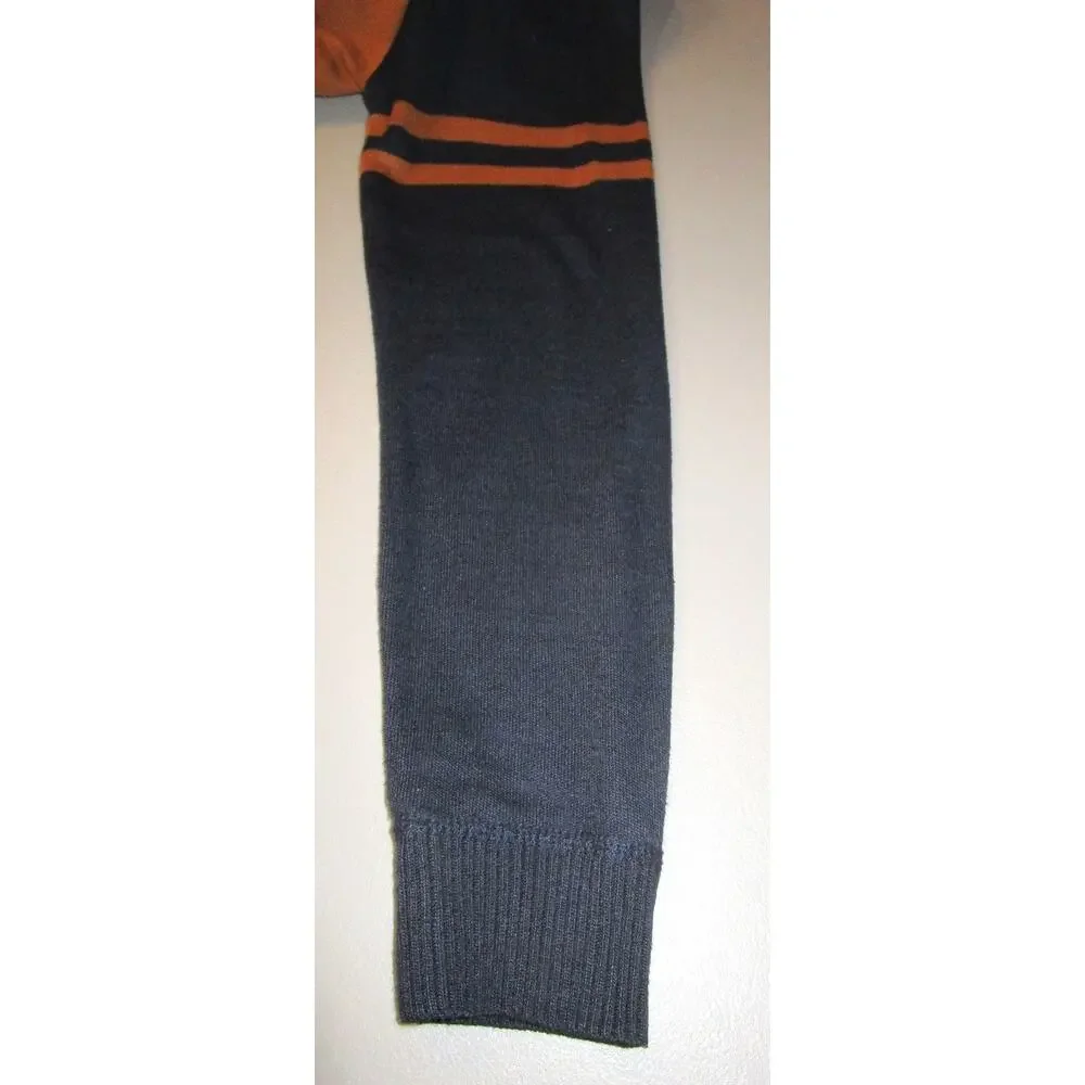 Street Rules Quarter Zip Sweater Boy's Size 10/12 Orange Navy Raglan Pullover